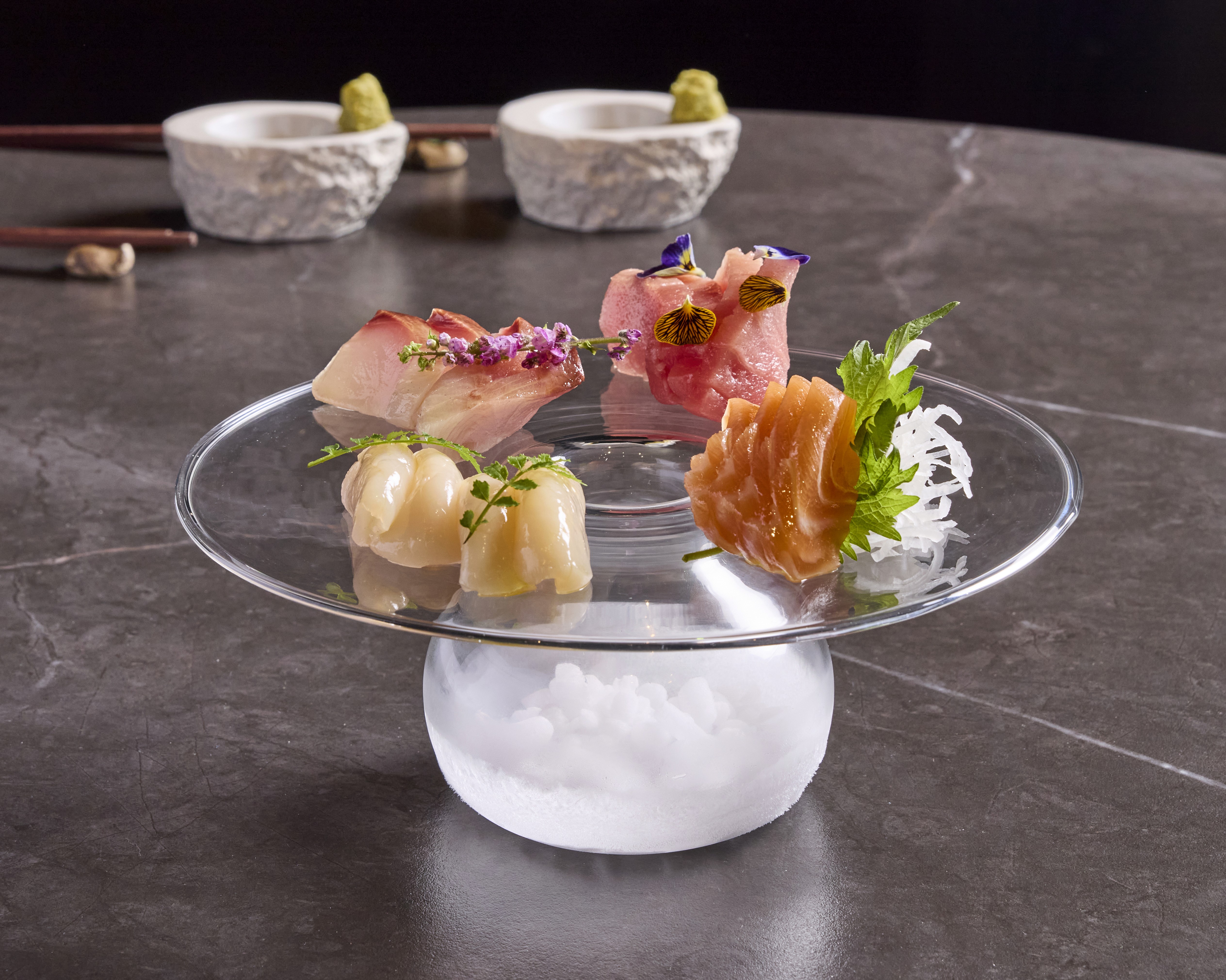 Dry-aged sashimi selection by Chef Alysson