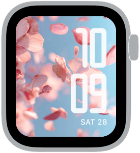 petal drift Apple Watch face preview 3 featuring floral, modern, and spring.