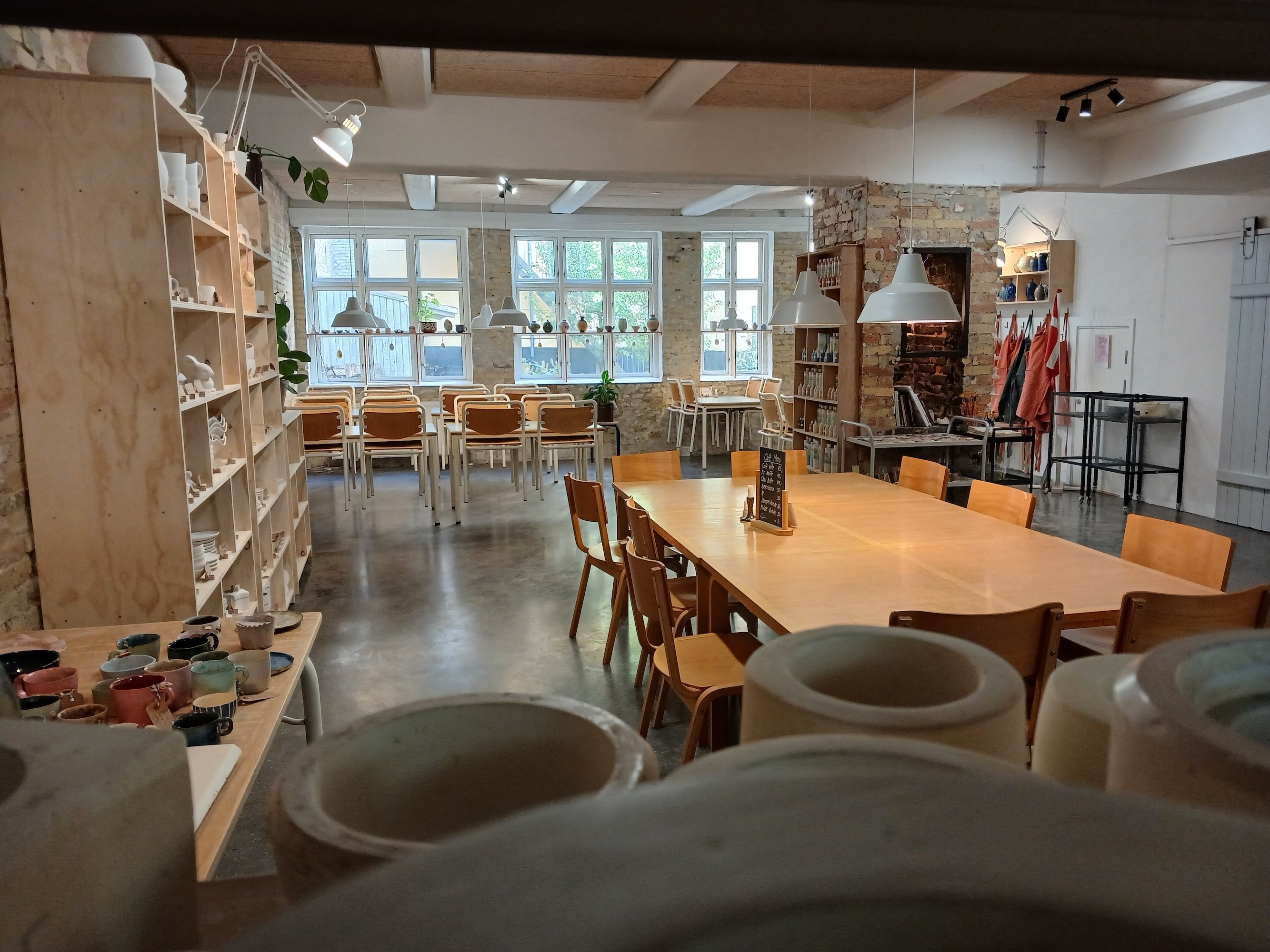 a look at out workshop from the mold shelf