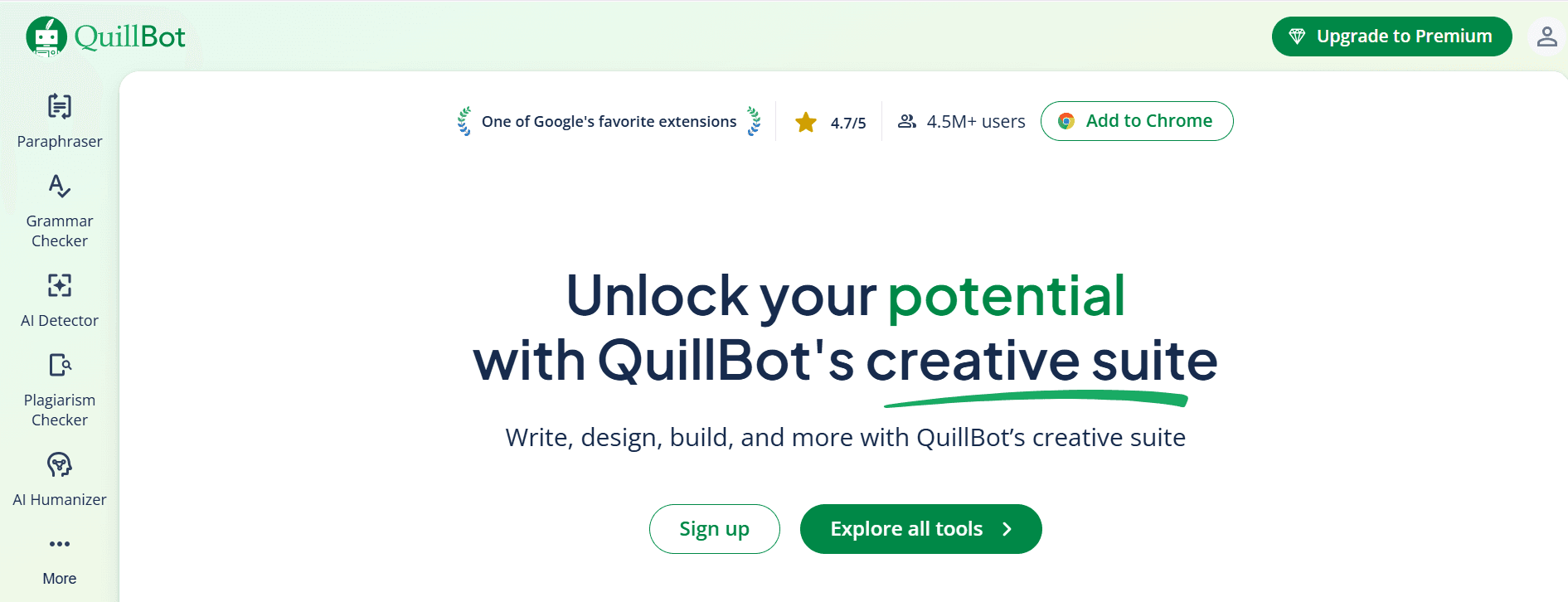 quillbot -  AI Tools for Summarizing Research Reports