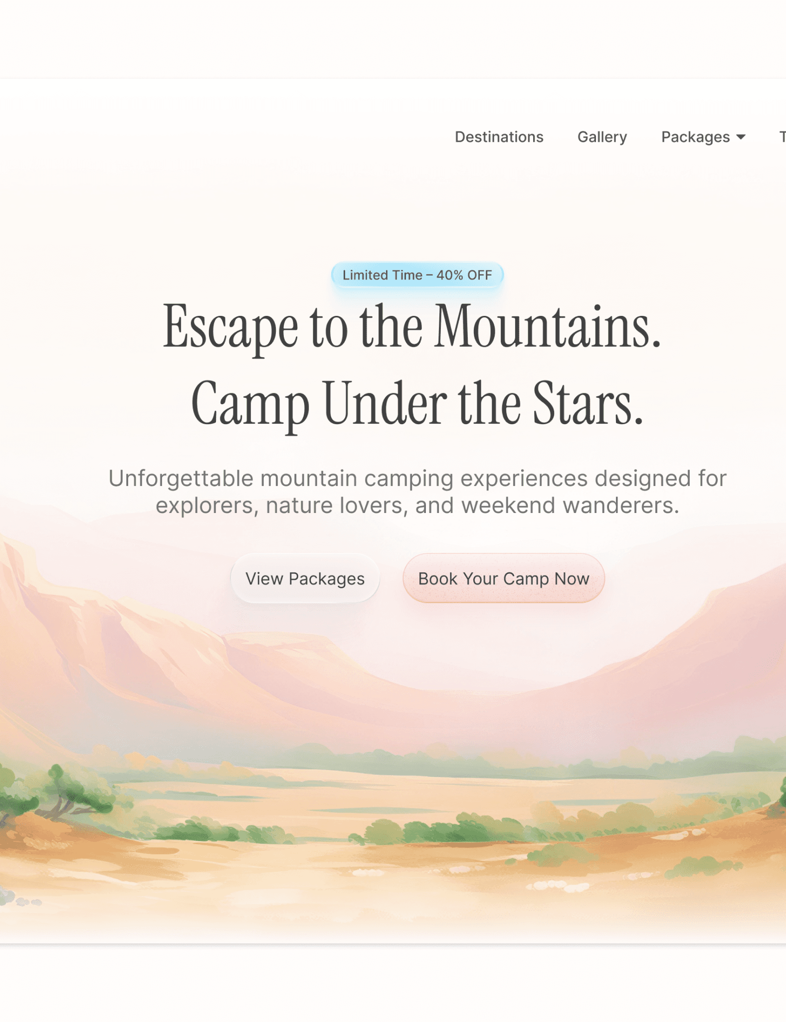 The image shows a minimalist website design featuring earthy tones with sections labeled "Strategy," "Branding," and "Digital," highlighting a focus on slow living and thoughtful design.