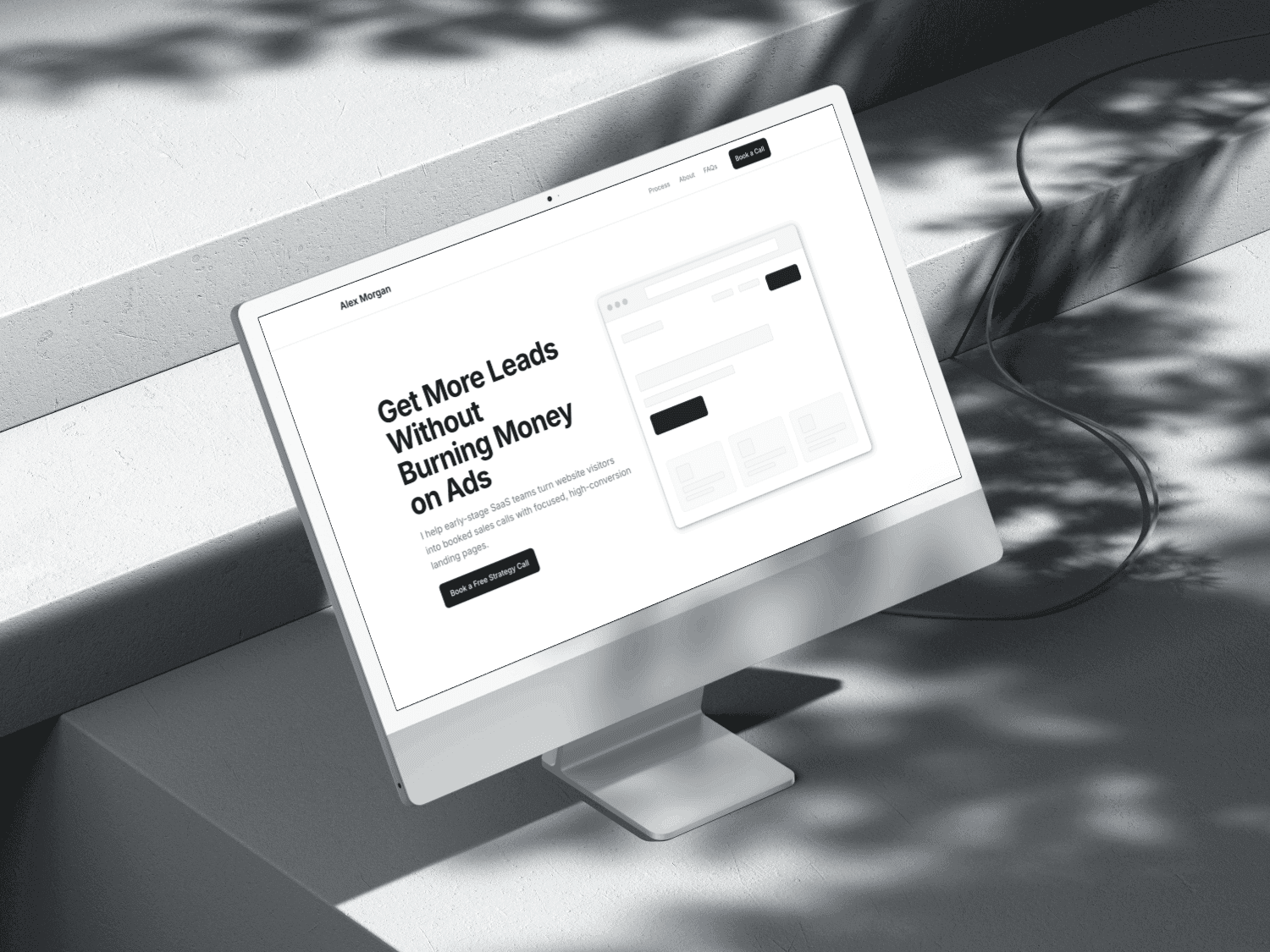 Framer website design for a SaaS consultant with conversion-focused landing page
