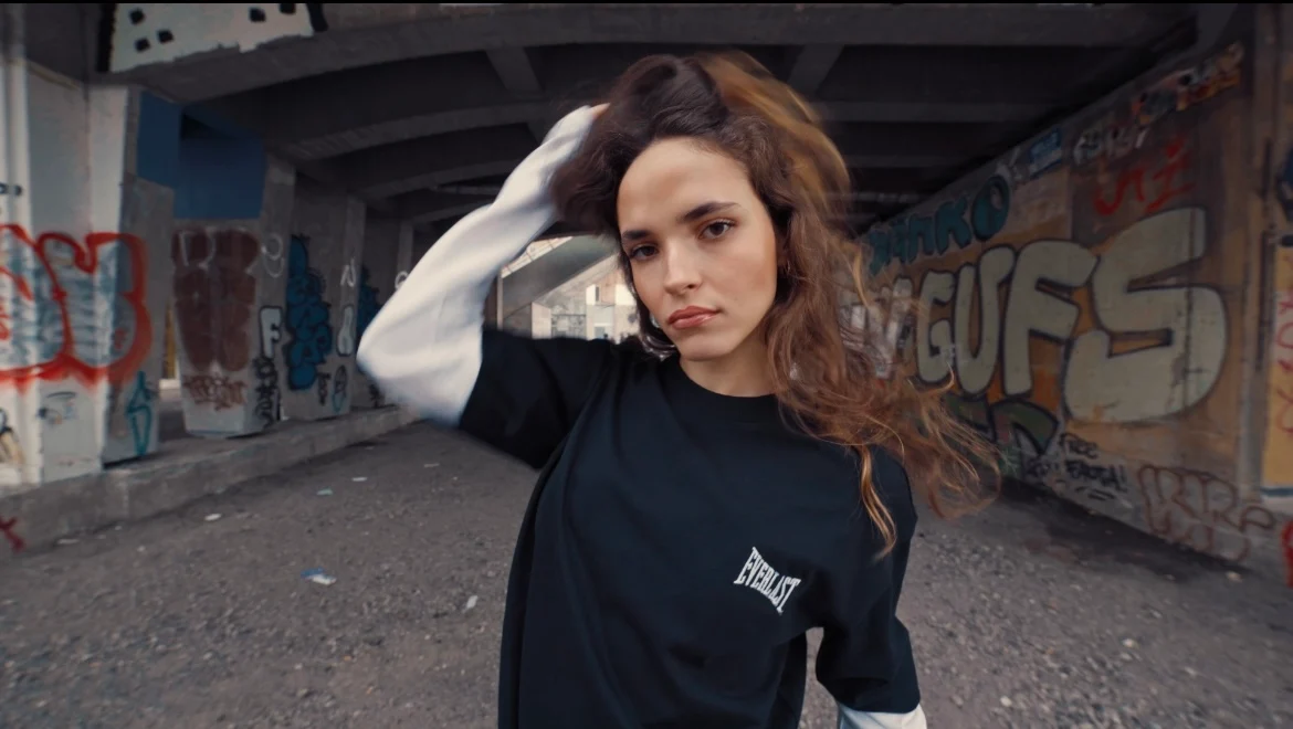 futuristic robot with a grey background