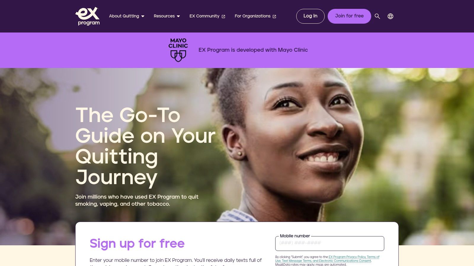 BecomeAnEX (Truth Initiative + Mayo Clinic)
