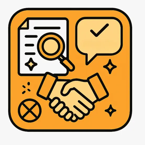 Icône transparence conseil honnête automatisation IA
