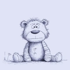 Portada de Sala cuna universal: una deuda pendiente, apunte de política pública de IdeaPaís, mostrando una ilustración de un oso de peluche con una expresión de preocupación en su rostro.