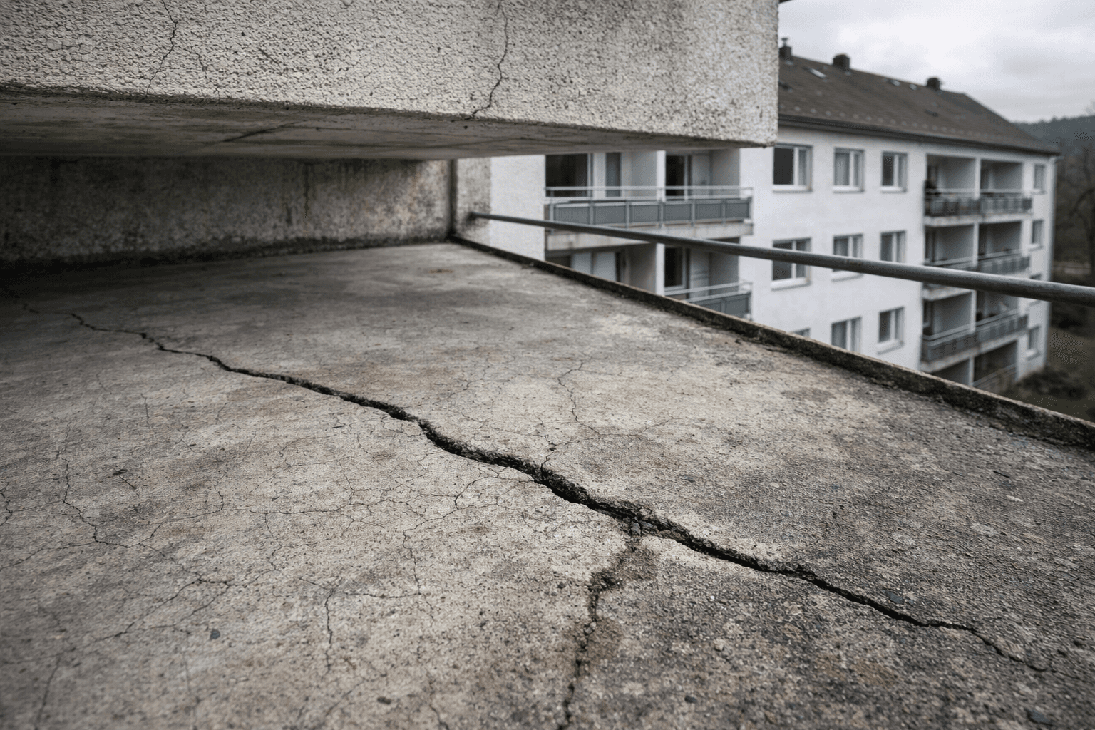 Professionell sanierter Balkon mit neuer Abdichtung und Bodenbelag – Einfamilienhaus in Wuppertal