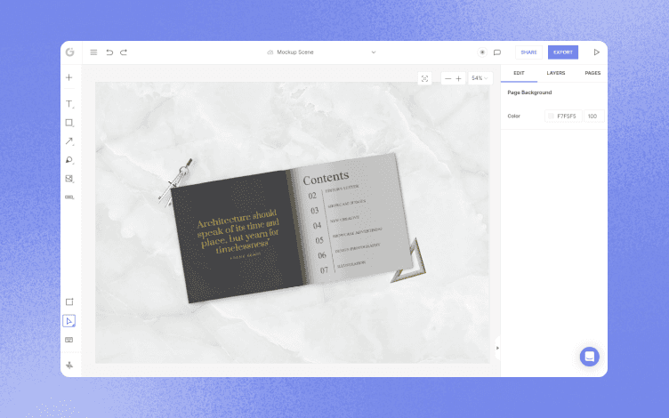 glorify mockup scene