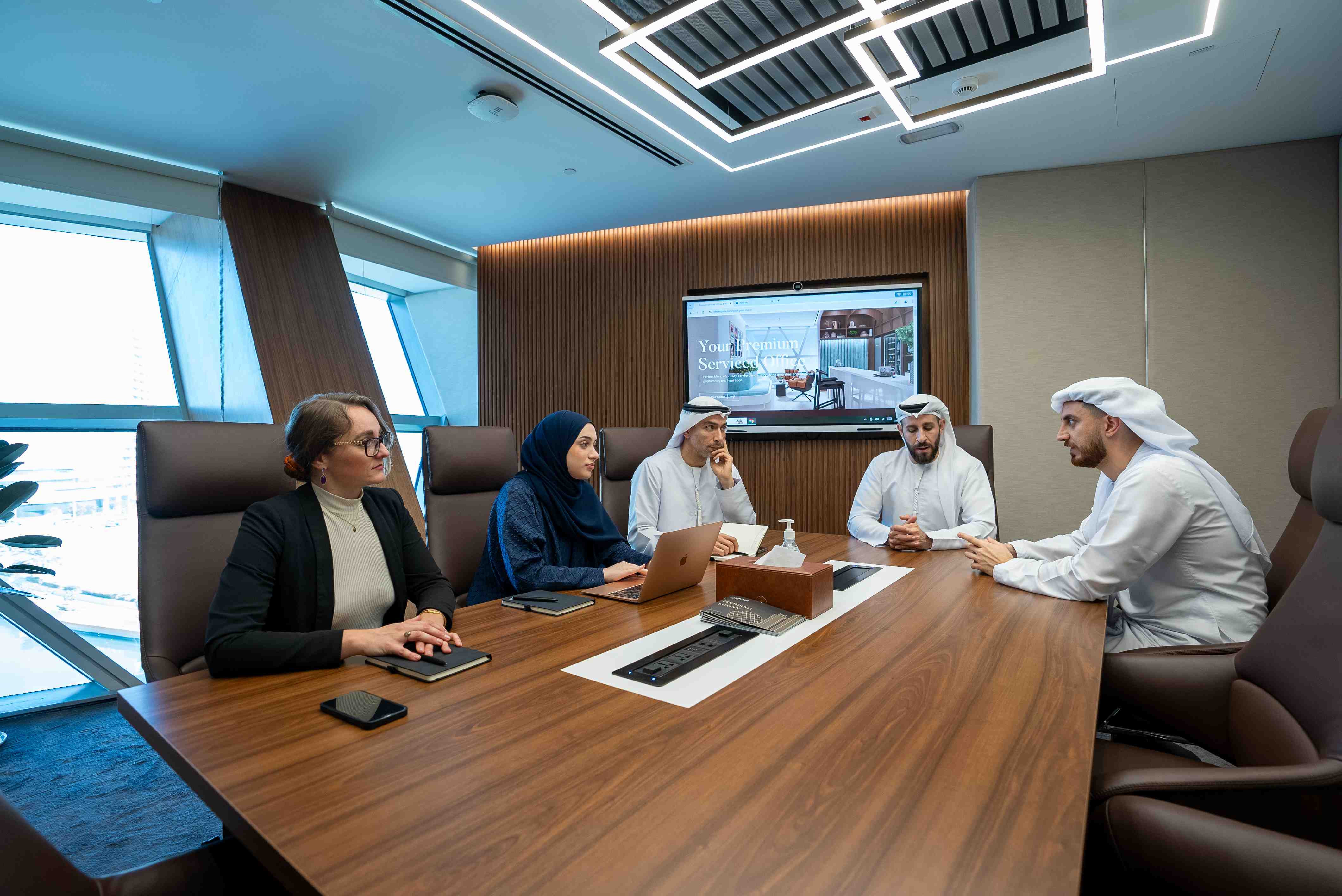 Business consultant assisting a client with company formation and legal documentation services.