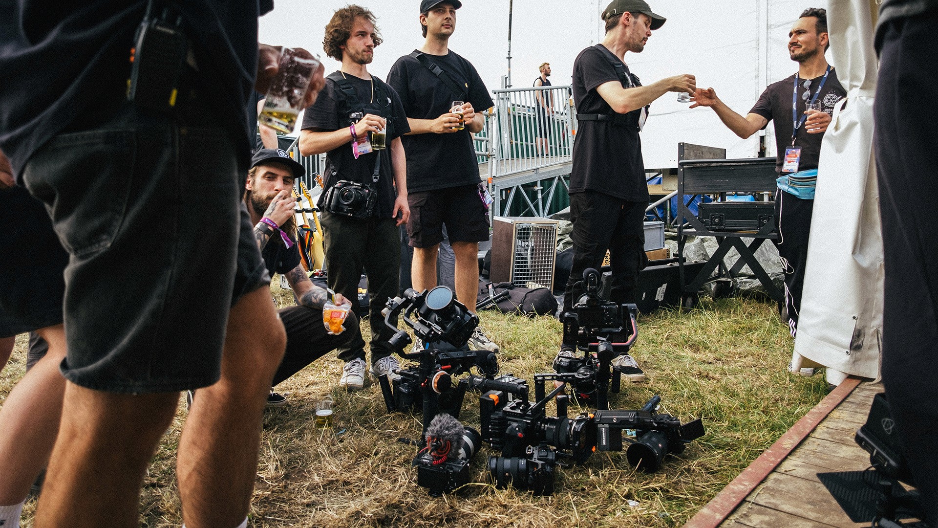 festival aftermovie team deichbrand festival, a lot of camera cinema backstage 