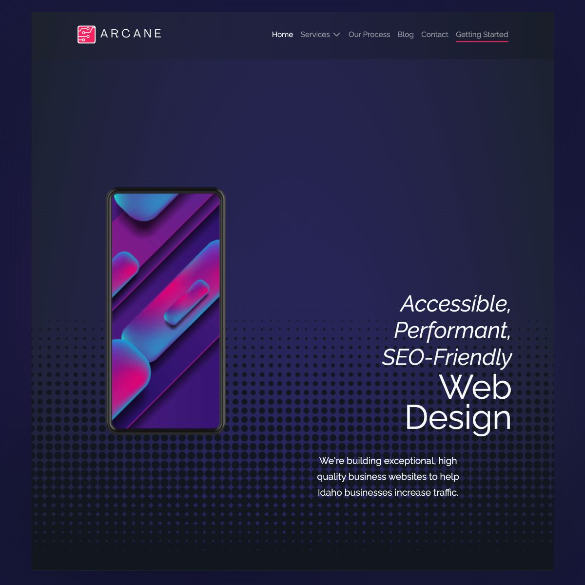 Arcane web design