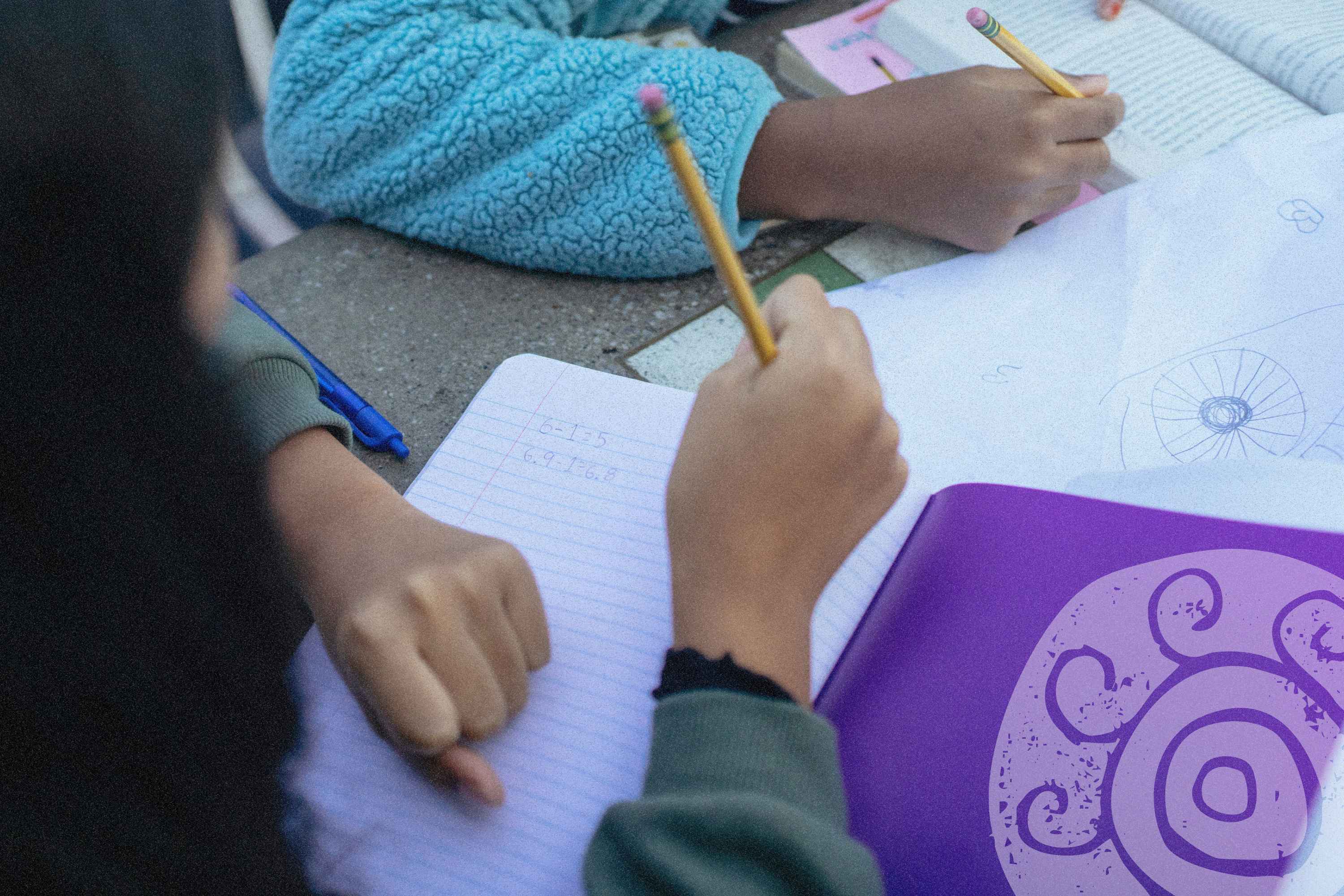 Students learning together in a classroom