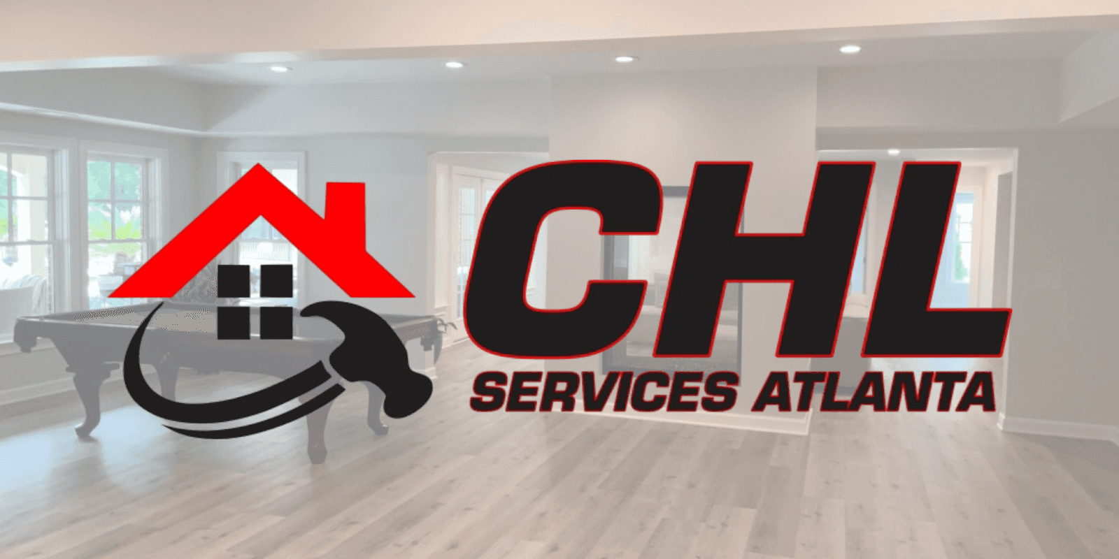 CHL Services logo with a home and hammer symbol, showcasing their expertise in custom deck building and home remodeling.