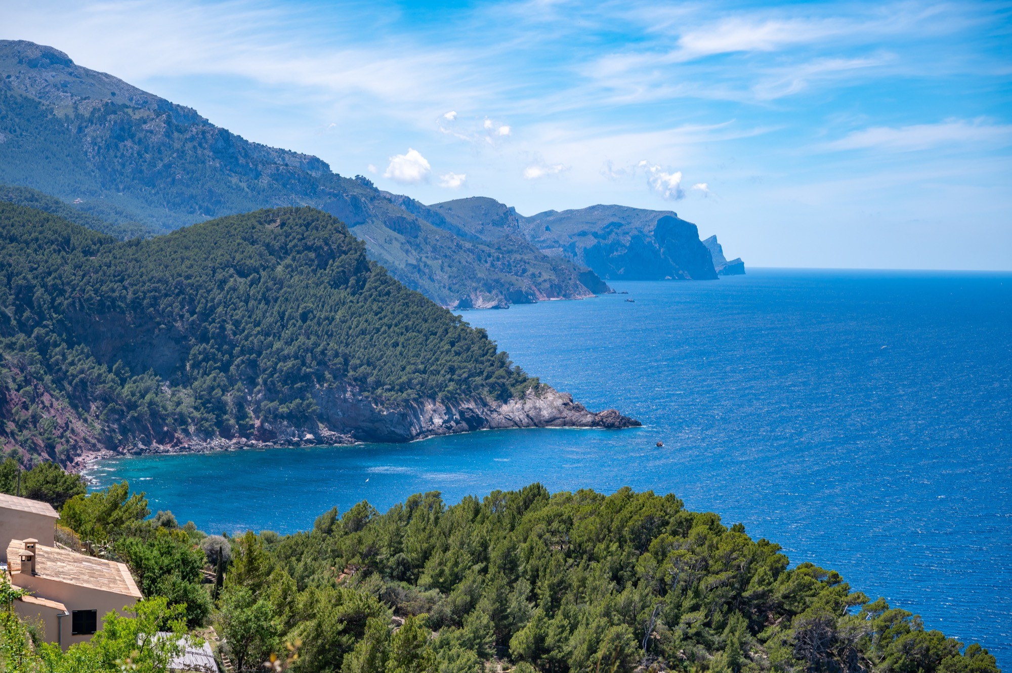 Cliffs on the north coast of Mallorca