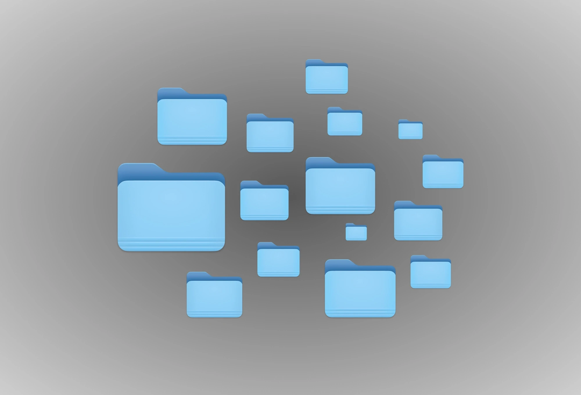 Graphic of computer folders