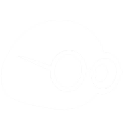 Bookworm mini icon in white