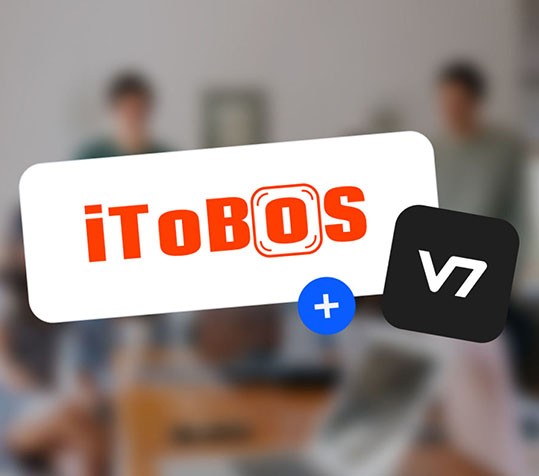 iTOBOS and V7 logos together