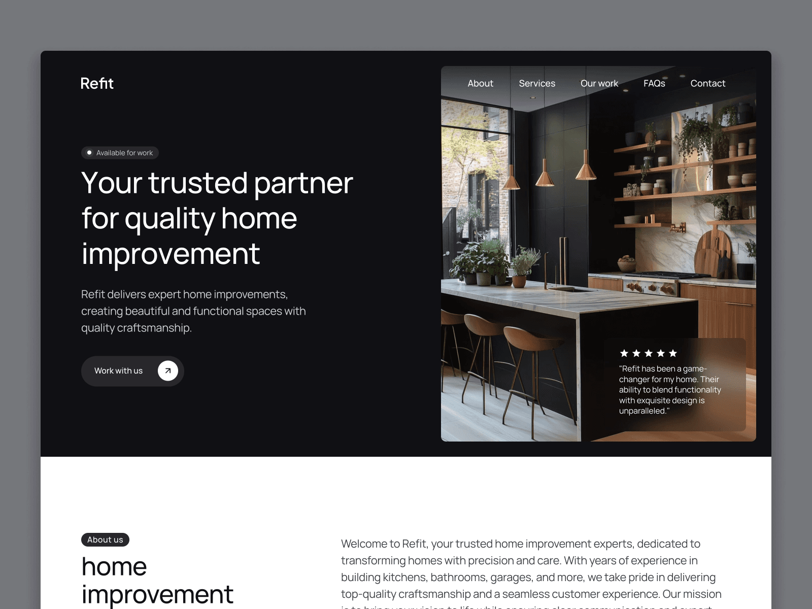 Top 10 Portfolio Website Templates to Elevate Your Brand 2026 - Refit (Framer) – Free