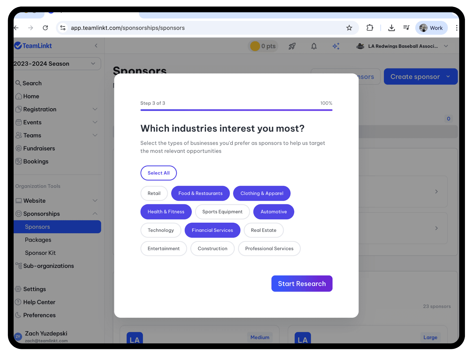 View Rosters on Digital Gamesheets with TeamLinkt