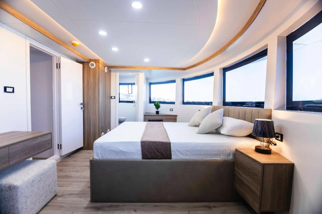 Sundeck with jacuzzi on yacht Bismarck