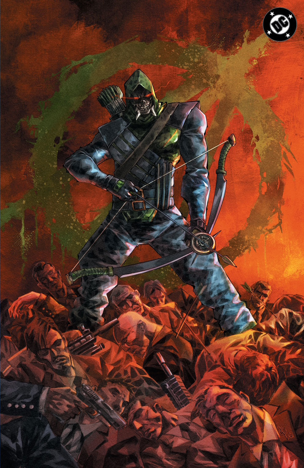 Absolute Green Arrow #1 Alan Quah Virgin Variant full cover clean artwork featuring Green Arrow