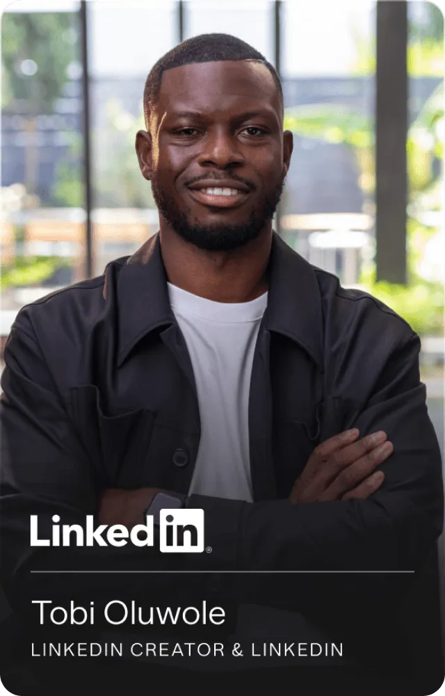 Tobi Oluwole LinkedIn Creator & LinkedIn