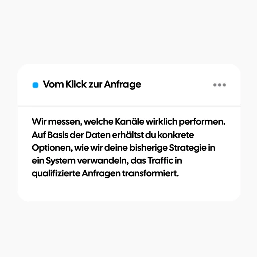 Vom Klick zur Anfrage