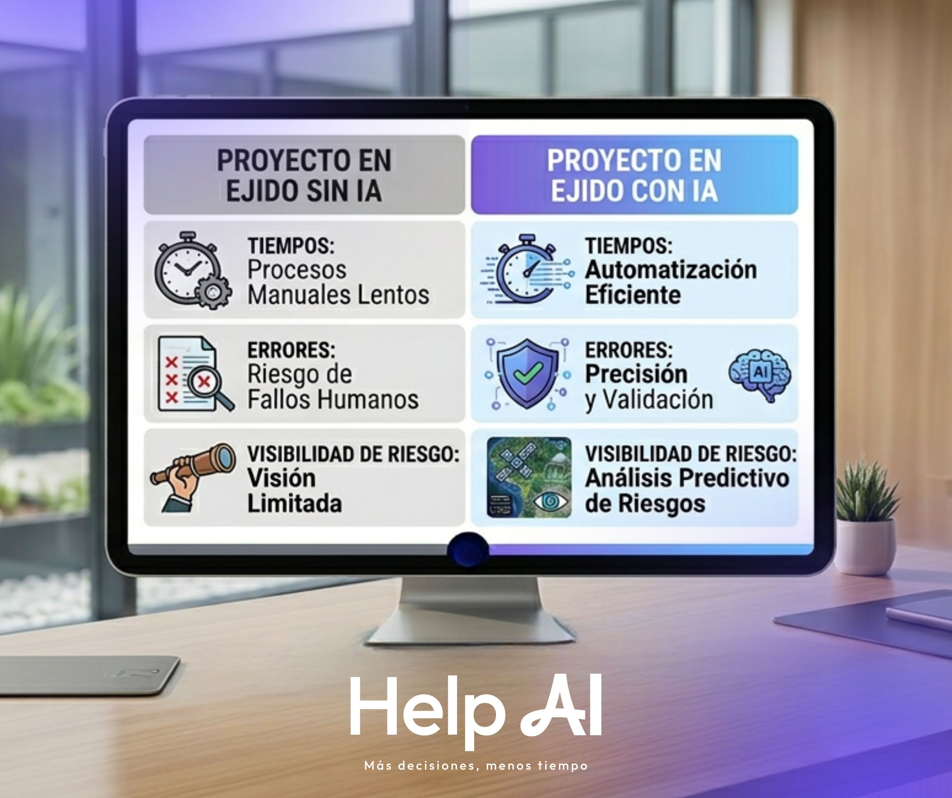 No aprovechar la IA para ordenar información y reducir errores