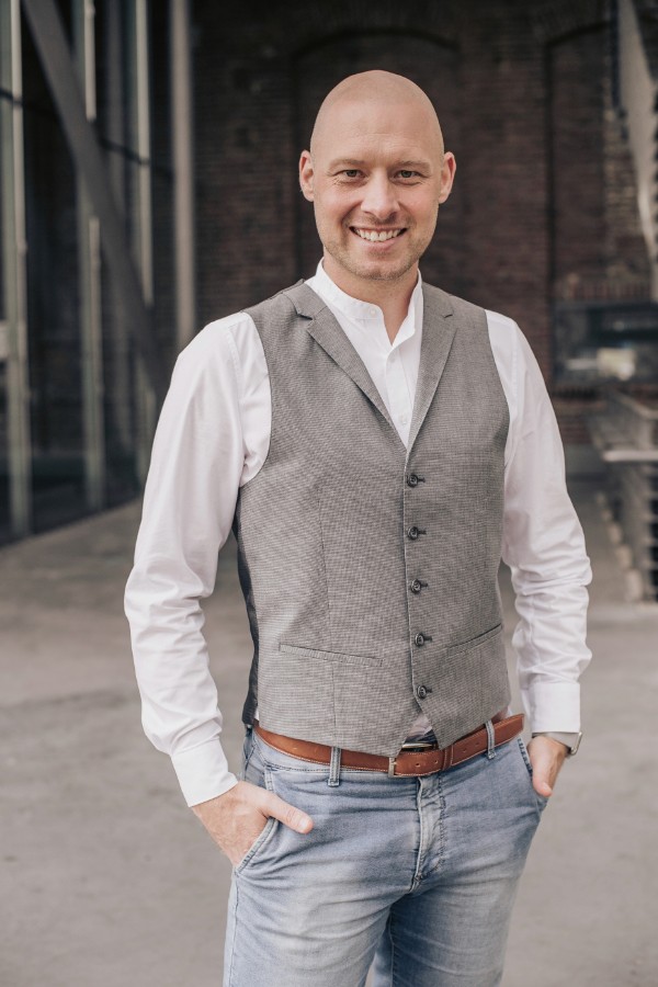 Athlete winning a race