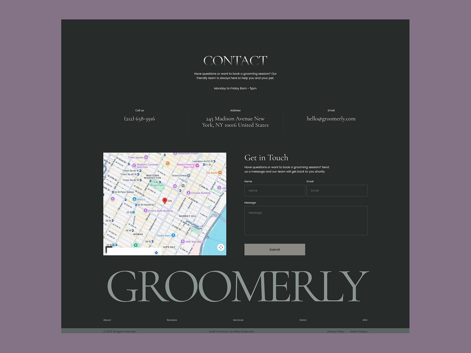 Groomerly — 极简专业企业服务官网设计灵感