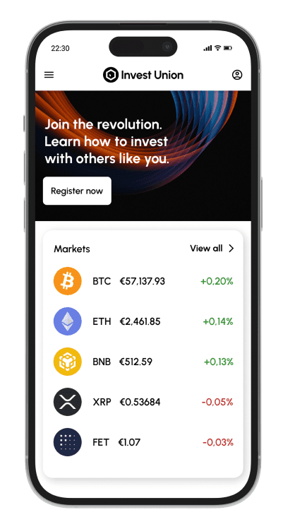 Home Screen Mobile Invest Union