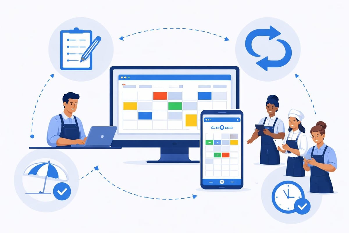 Restaurant scheduling communication flow