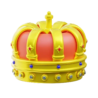 3D Golden Crown Icon for game