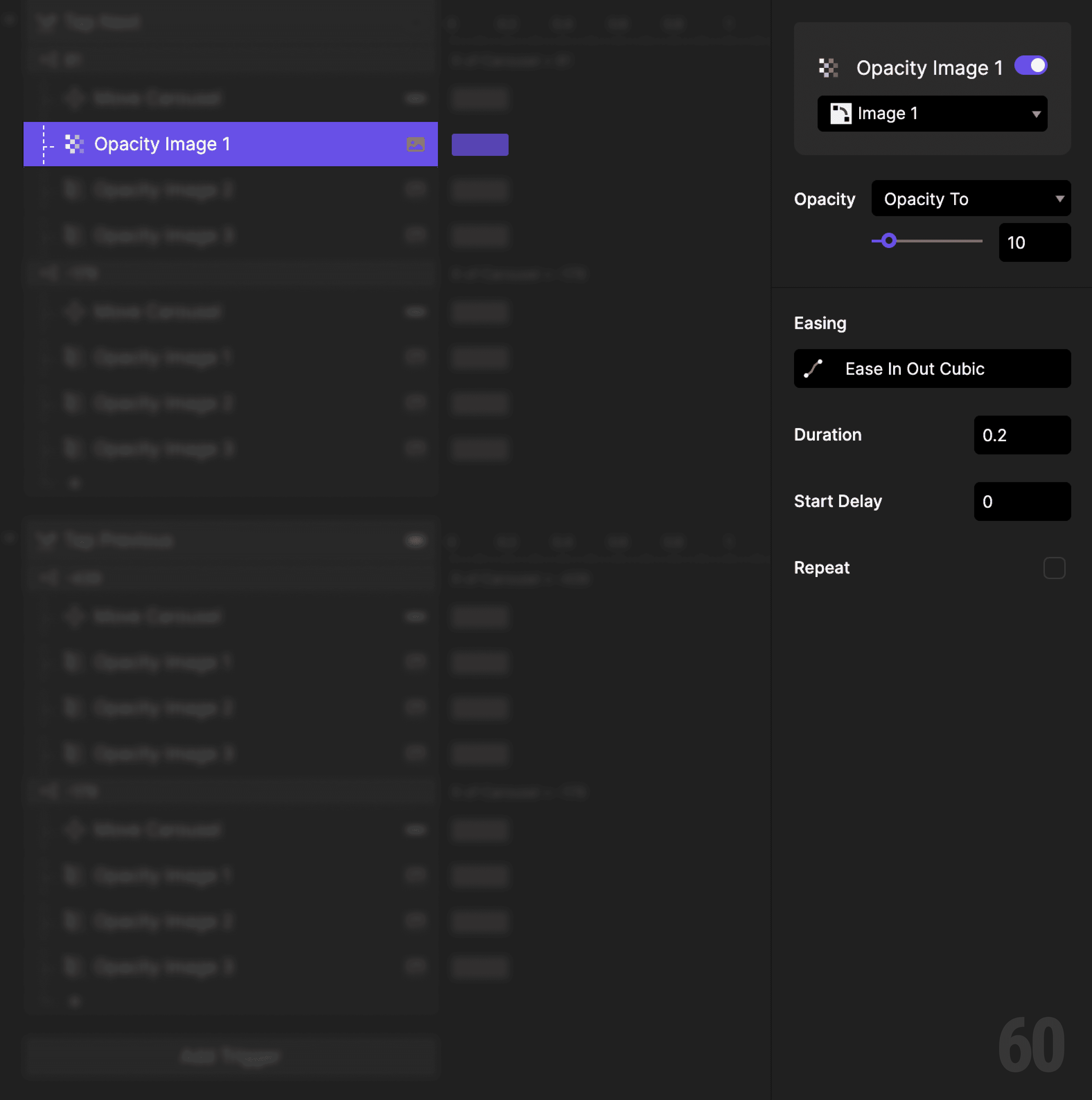 This is a screenshot of Step 4: Fade out Image 1.