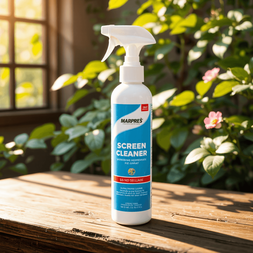 product photography of a bottle of screen cleaner