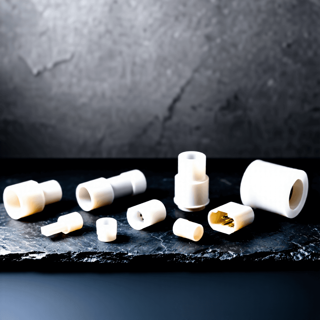 product photography of set of plastic connectors for electrical wiring