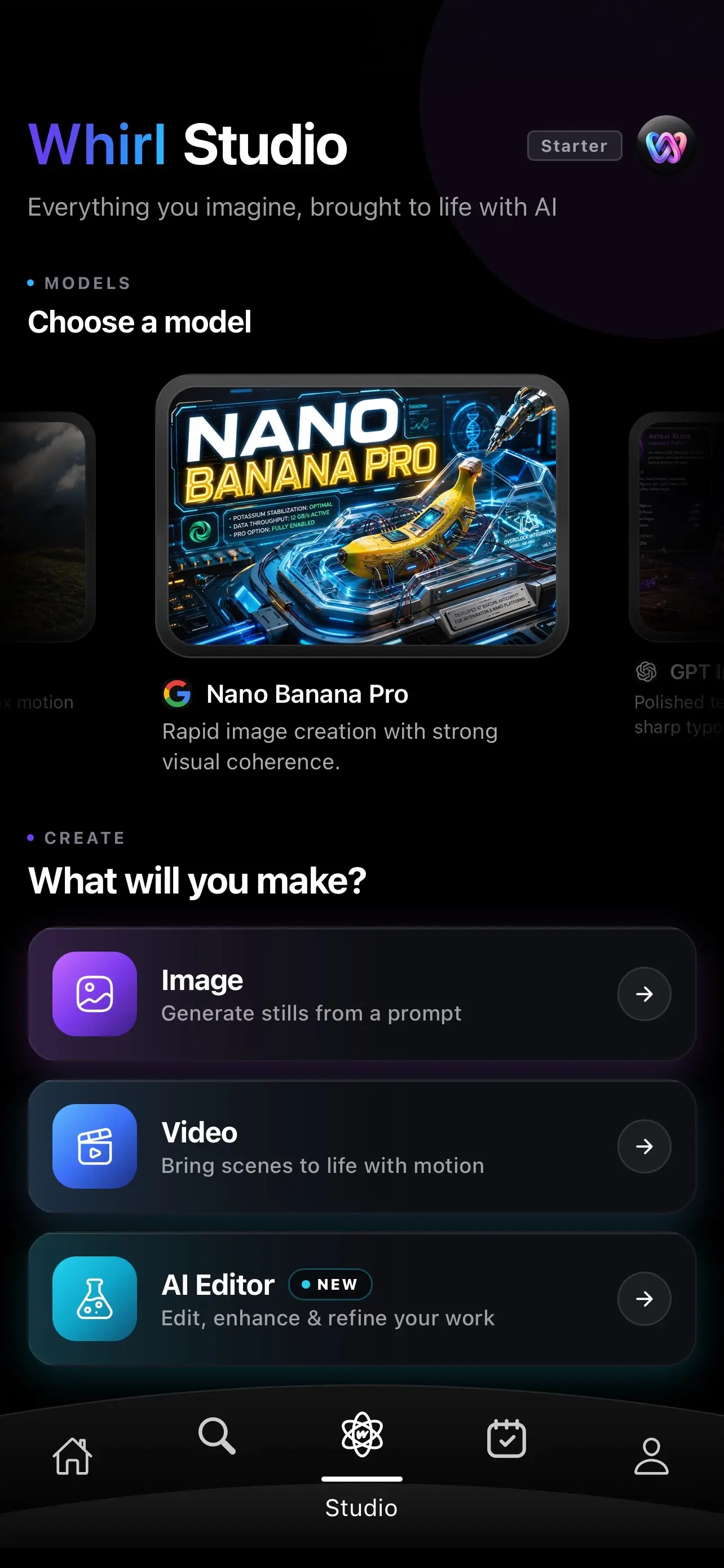 Whirl app studio