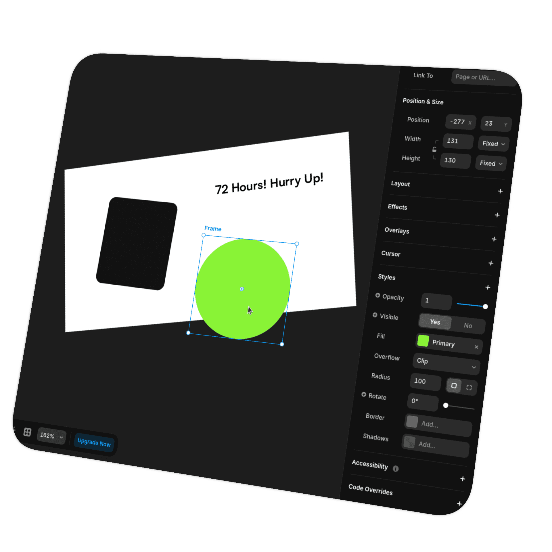 Spending chart card showing a line graph with a highlighted data point from June 2028