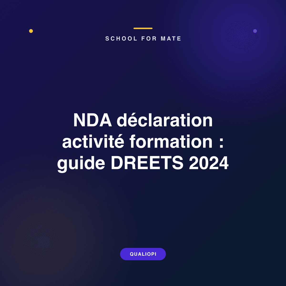 Illustration : NDA déclaration activité formation : guide DREETS 2024