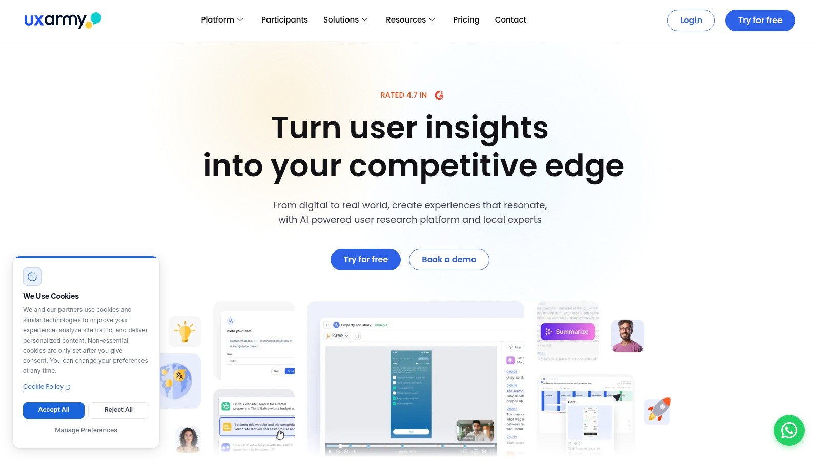 UXArmy website homepage