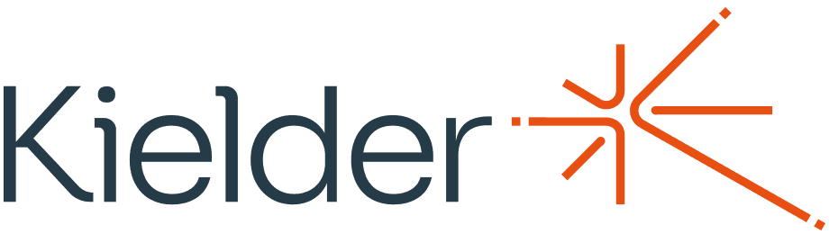 Kielder logo in blue and orange