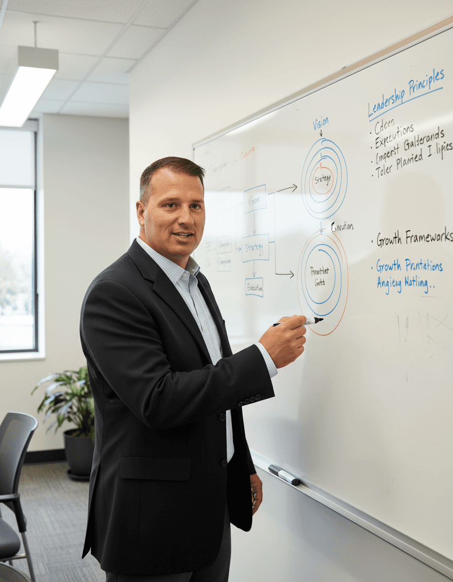 Staff image in happy mood