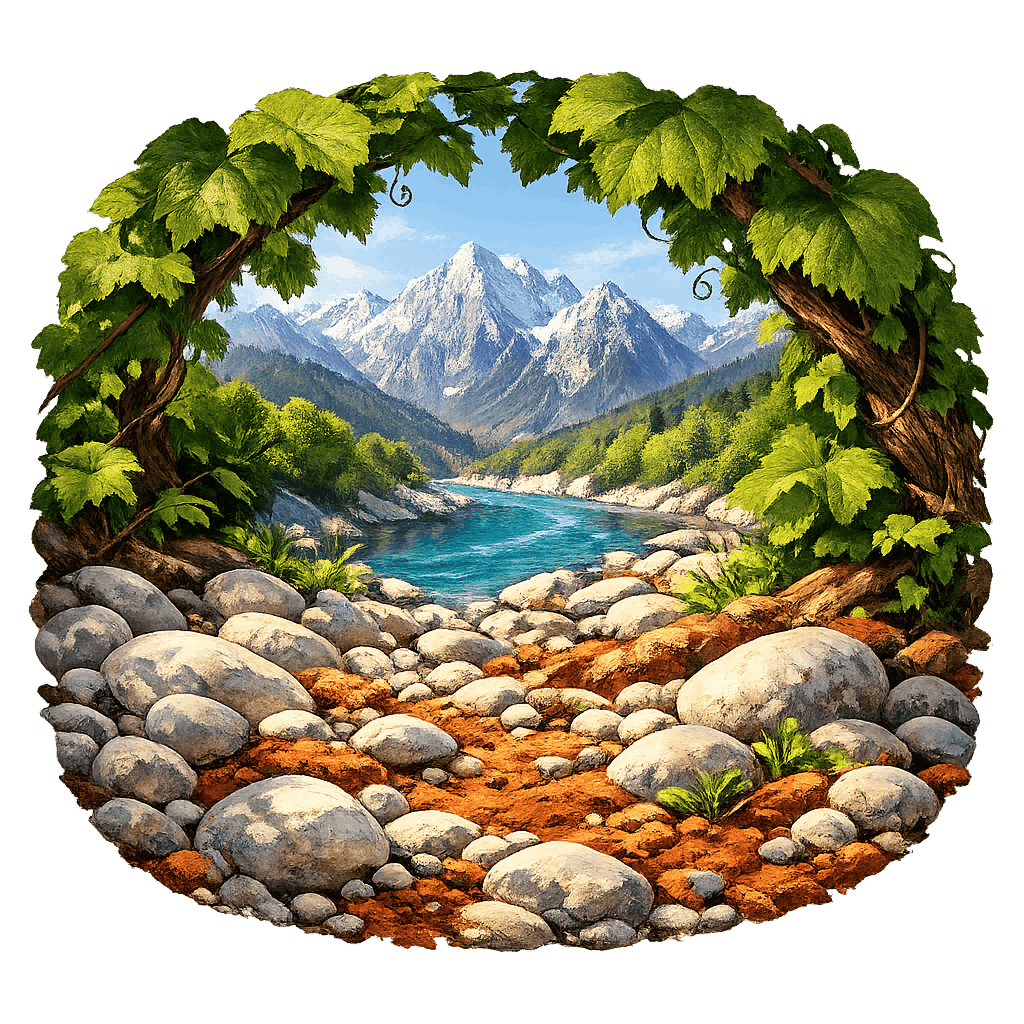 Detailed graphic of the Friuli Isonzo wine region.