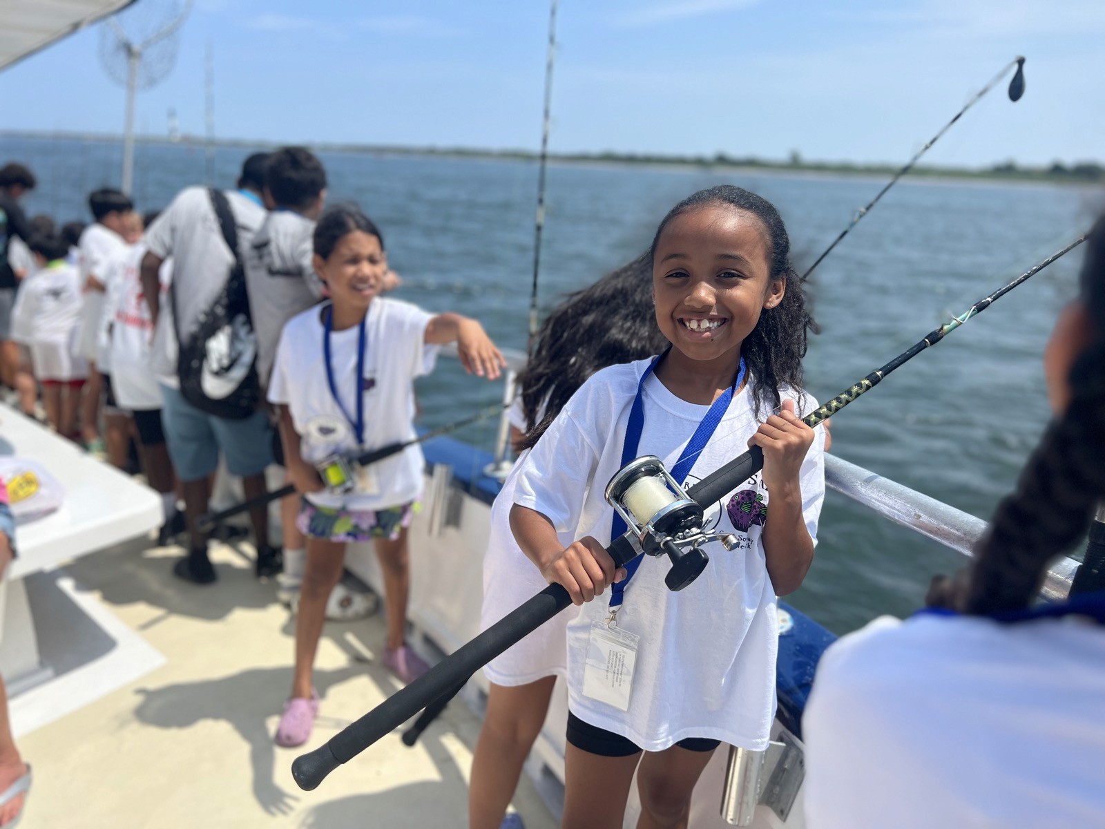 Kids fishing at Ty's Reef