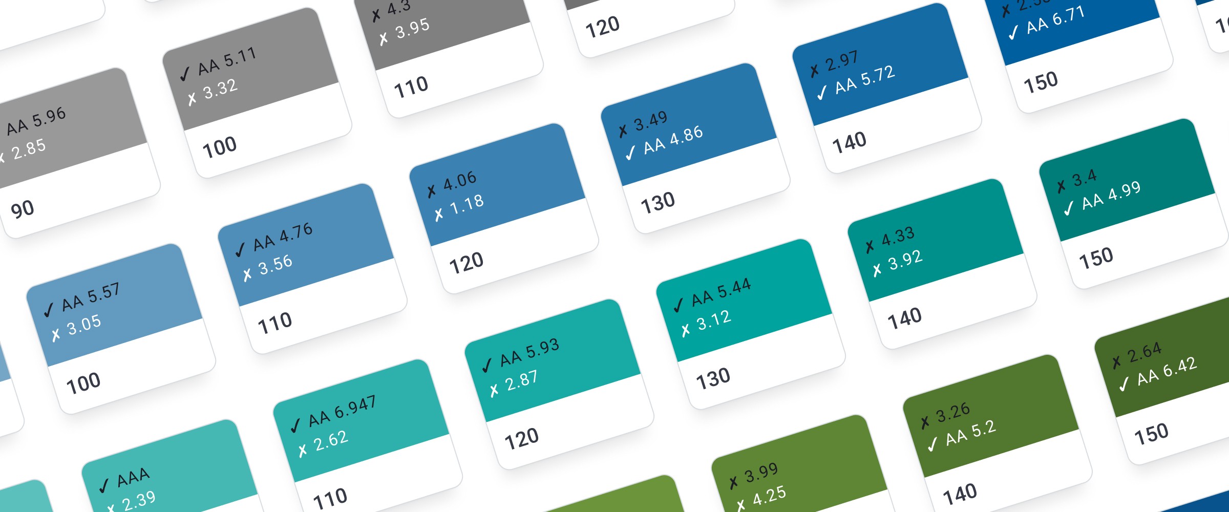 a collage of color swatches displaying the value and accessibility