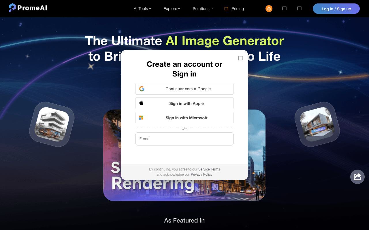 PromeAI екранна снимка