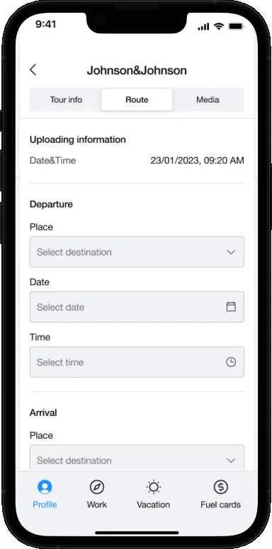 GTE driver route reporting form