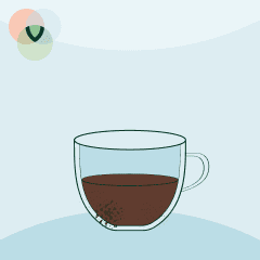 Illustration einer kleinen Tasse Espresso, symbolisiert das kompakte UX-Audit-Paket 'Espresso'.