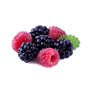 Raspberries and blackberries