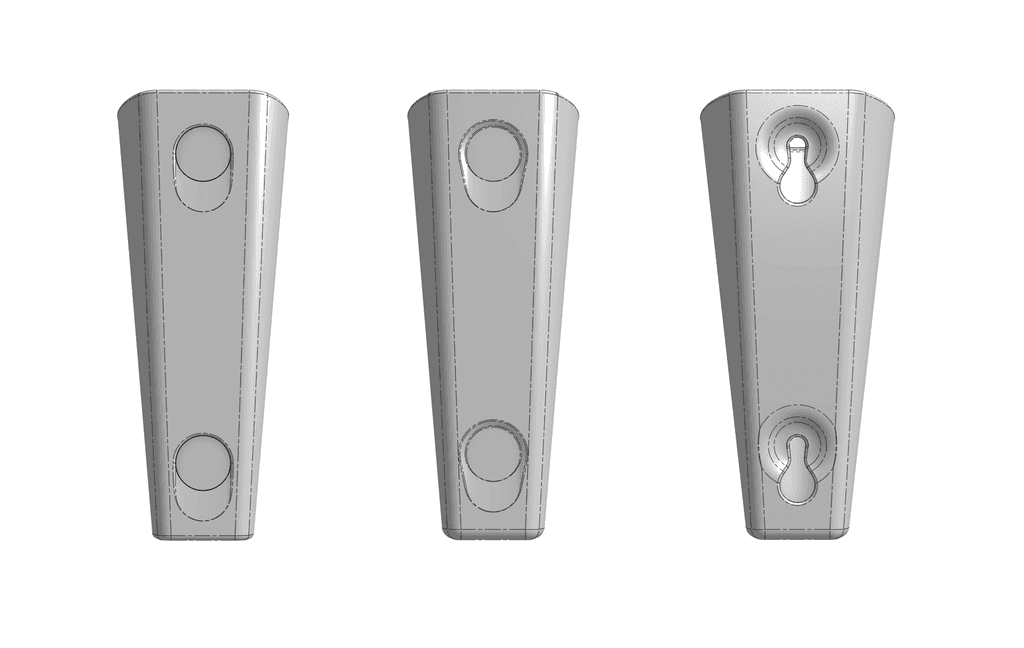 3 different CAD models showing variations of a consumer product during the ideation phase of a product development project.